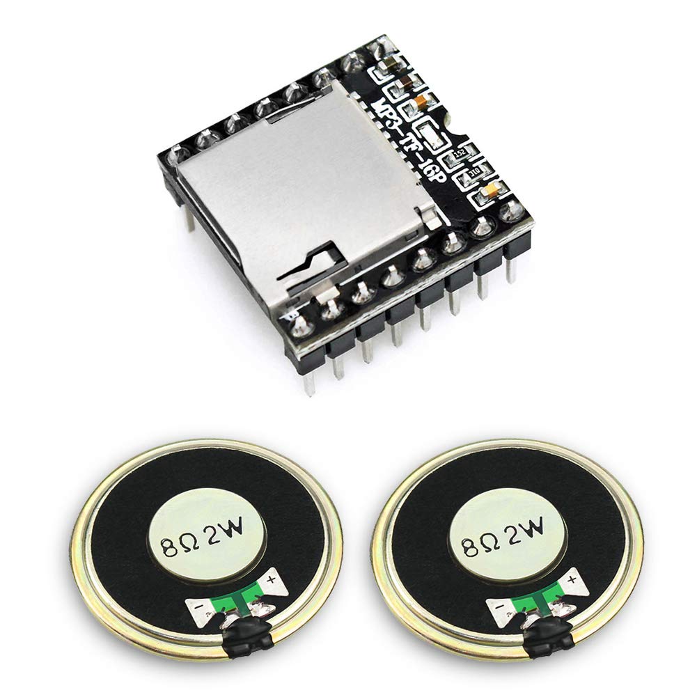 Amazon.In: Buy Keeyees Mini Mp3 Dfplayer Player Module With Metal Shell  Round Internal Magnet Speaker 2W 8Ohm For Diy Compatible With Arduino  Online At Low Prices In India | Keeyees Reviews &