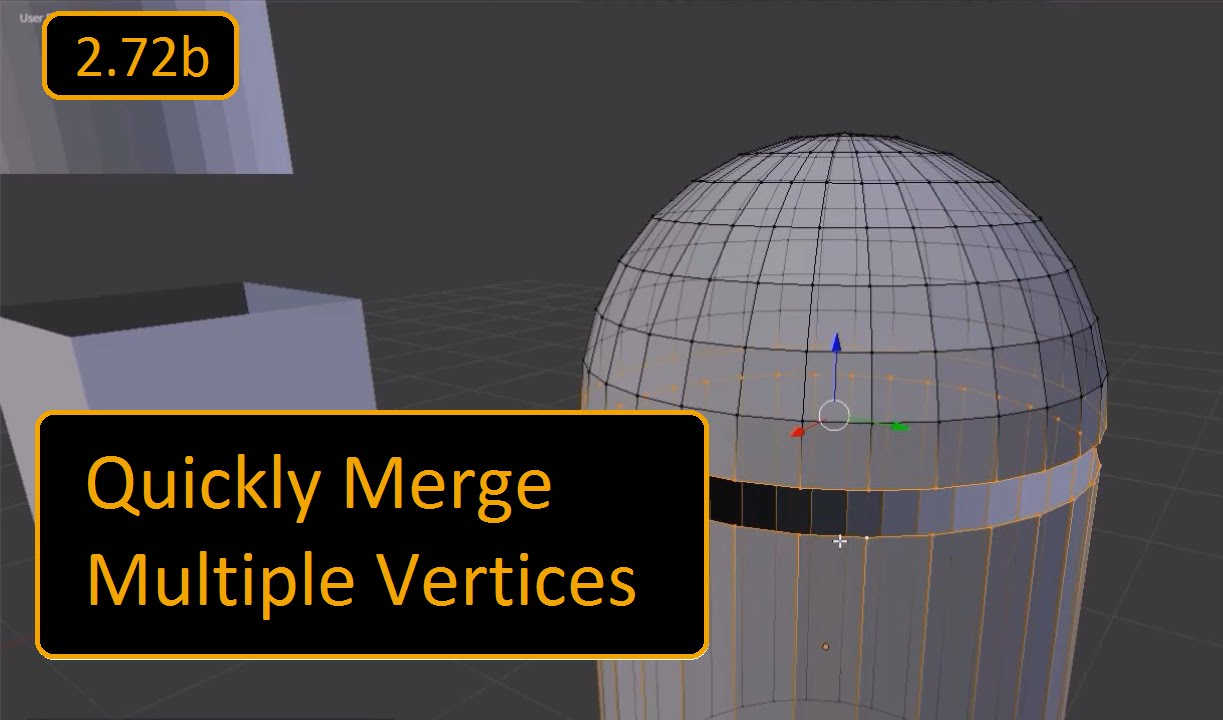 Blender Tutorial - Quickly Merge Multiple Vertices (2.72B) - Youtube