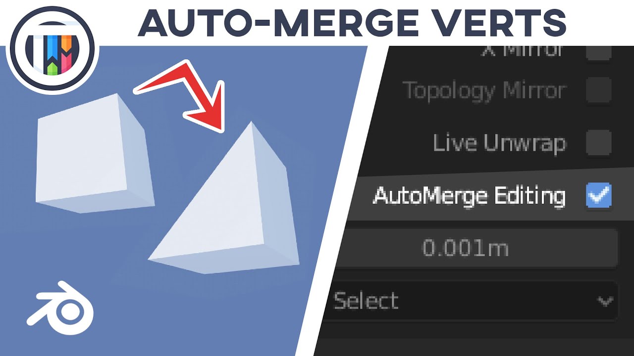 How To Auto Merge Vertices In Blender 2.8 Eevee | Tutsbykai - Youtube