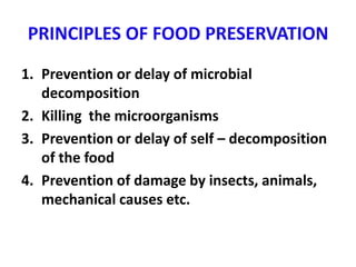Principles Of Food Preservation Smg